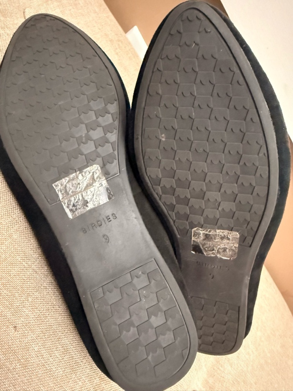 Birdies Black Suede Loafers with Leopard Tassels - Picture 4 of 4